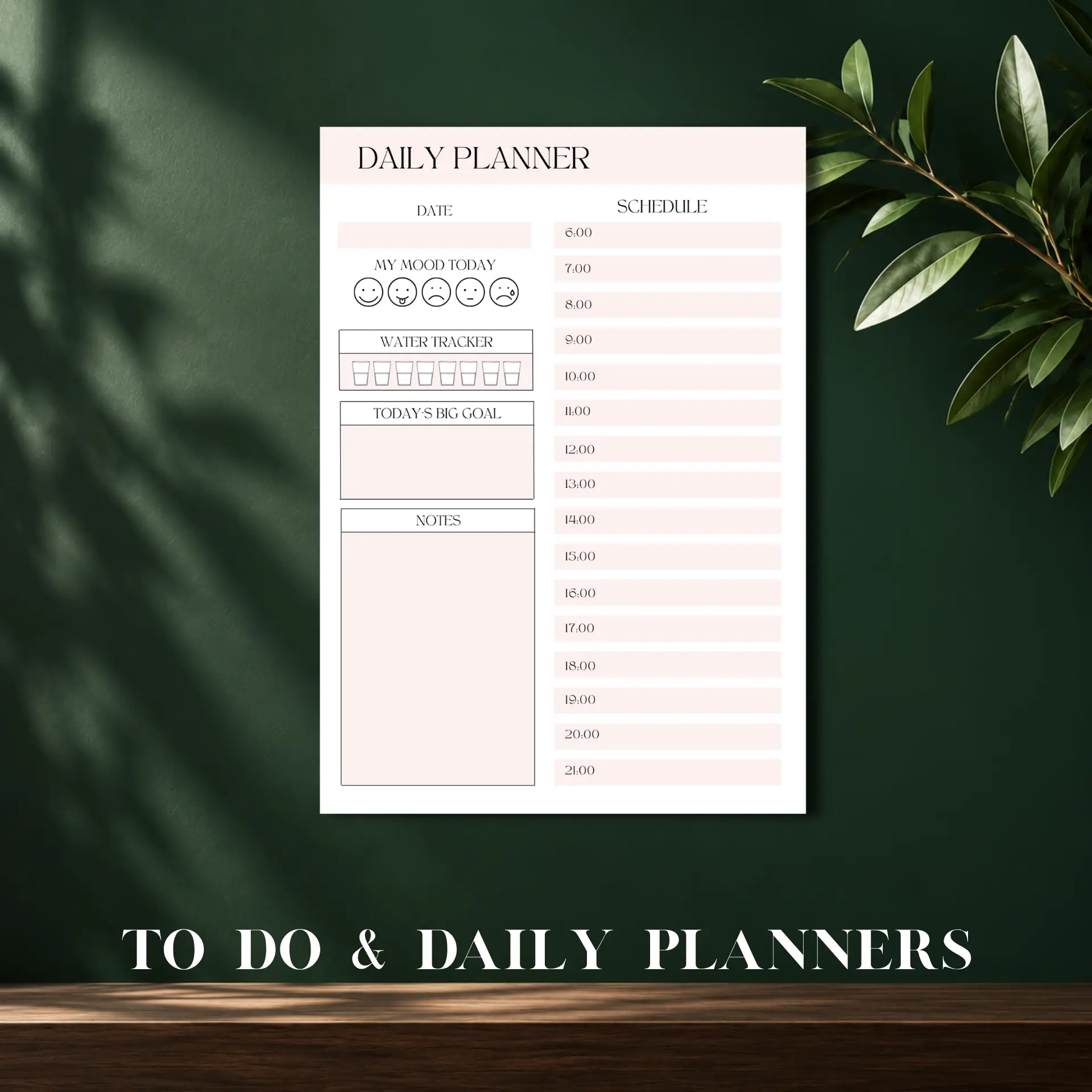 To Do and Daily Planners collection featuring a daily planner